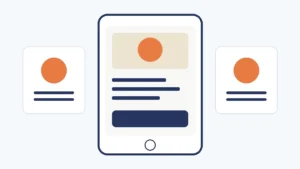 Illustration of a mobile Saudi online store with a product and checkout path